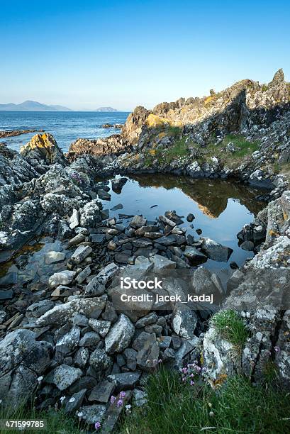 アイルランドの岩の海岸線に沈む夕日 - アイルランド共和国のストックフォトや画像を多数ご用意 - アイルランド共和国, イギリス, クレア州