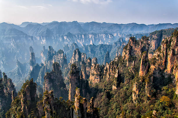 Zhangjiajie national geological Forest Park Zhangjiajie national geological Forest Park zhangjiajie stock pictures, royalty-free photos & images
