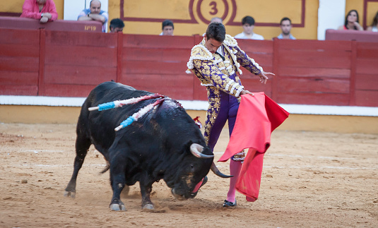 Badajoz, Spain, June, 25th 2013, bullfighter Manzanares, in a bullfighting