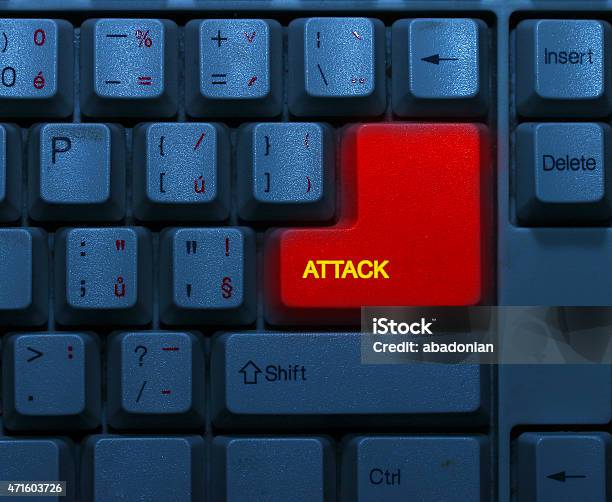 Keyboard With Red Key Stock Photo - Download Image Now - 2015, Aggression, Alphabet