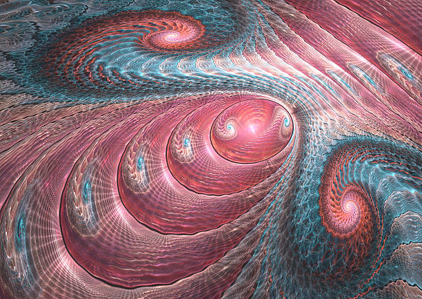 istock Double fractal swirl background 471603964