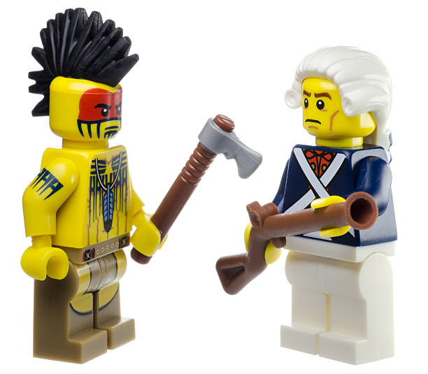 Virginia, United States - June 26, 2013: Lego figures are a small plastic toy produced by the Danish toy manufacturer the Lego Group. Mini figures were first produced in 1978