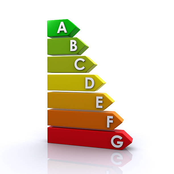 Energy rating chart stock photo