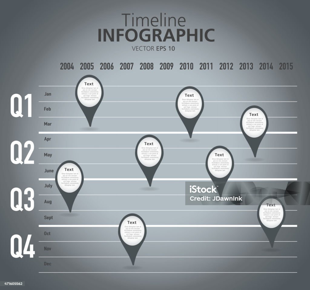 Timeline Comparison Graph Grayscale Timeline Infographic With Graph Comparison Stock Illustration ...