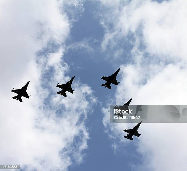 Five Jet Fighters At Parade Stock Photo - Download Image Now - Israel, Armed Forces, Achievement