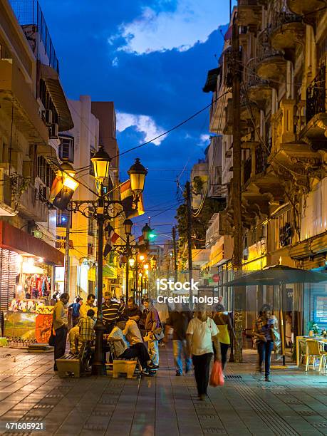 Calle Peatonal Santo Domingo República Dominicana Foto de stock y más banco de imágenes de Aire libre