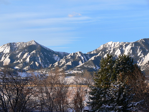 Sierra Nevada Mountains with high lake.