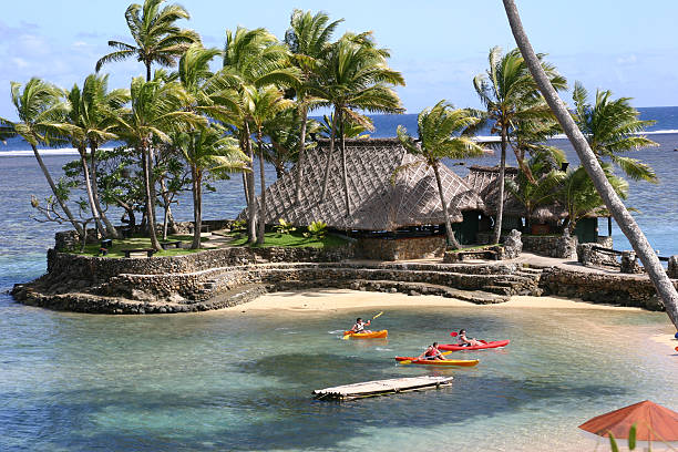 Caiaque em Fiji - fotografia de stock