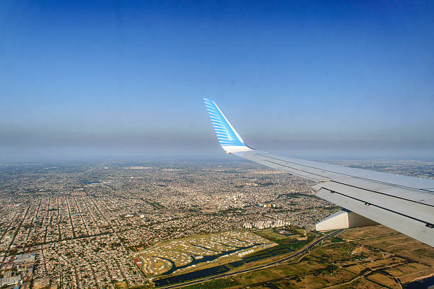 istock Aerial View of Buenos Aires from Window Plane 471606196