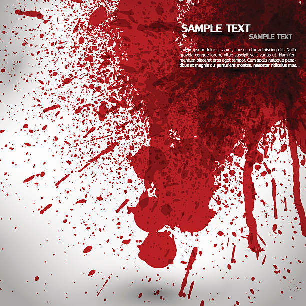 Blood splash and splatter vector Abstract background with colorful ink splashes splattered blood stock illustrations