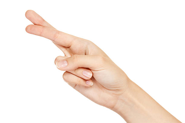 istock Hand with crossed fingers isolated on white 471609433