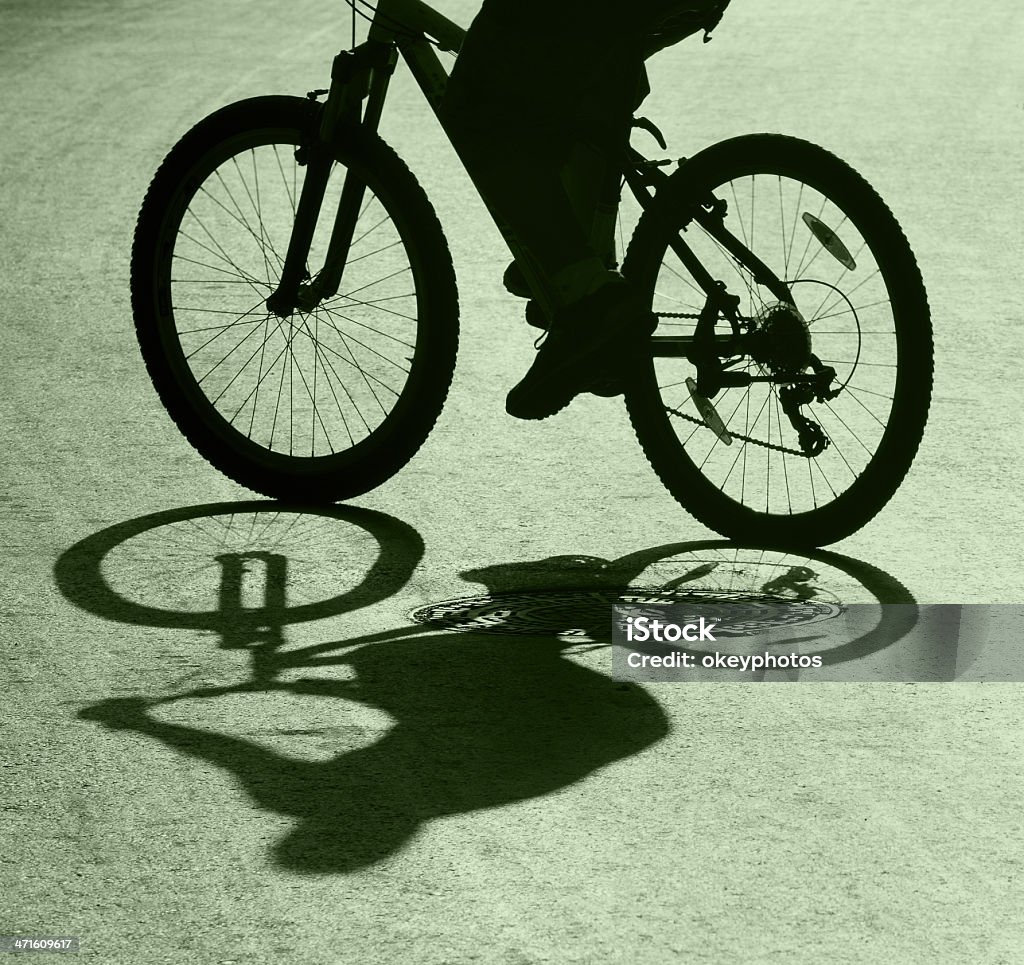 Mann Radfahren - Lizenzfrei Abenddämmerung Stock-Foto