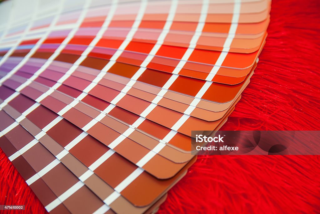 open red sample colors catalogue 2015 Stock Photo