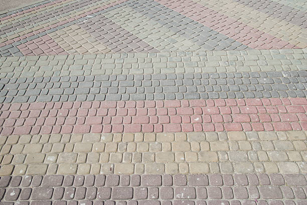 istock Abstract background of old cobblestone pavement 471610026