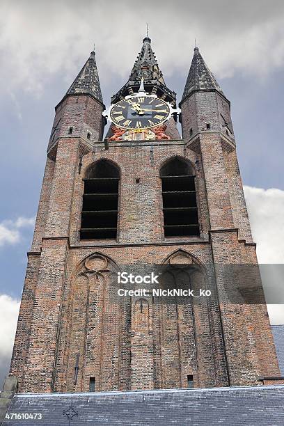 Antiga Torre Da Igreja De Delft Países Baixos - Fotografias de stock e mais imagens de Antigo - Antigo, Arcaico, Arquitetura