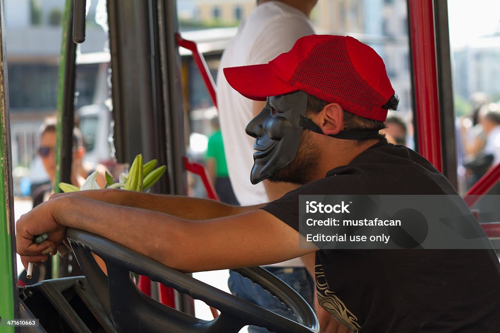 Mann mit Guy Fawkes - Lizenzfrei AKP Stock-Foto