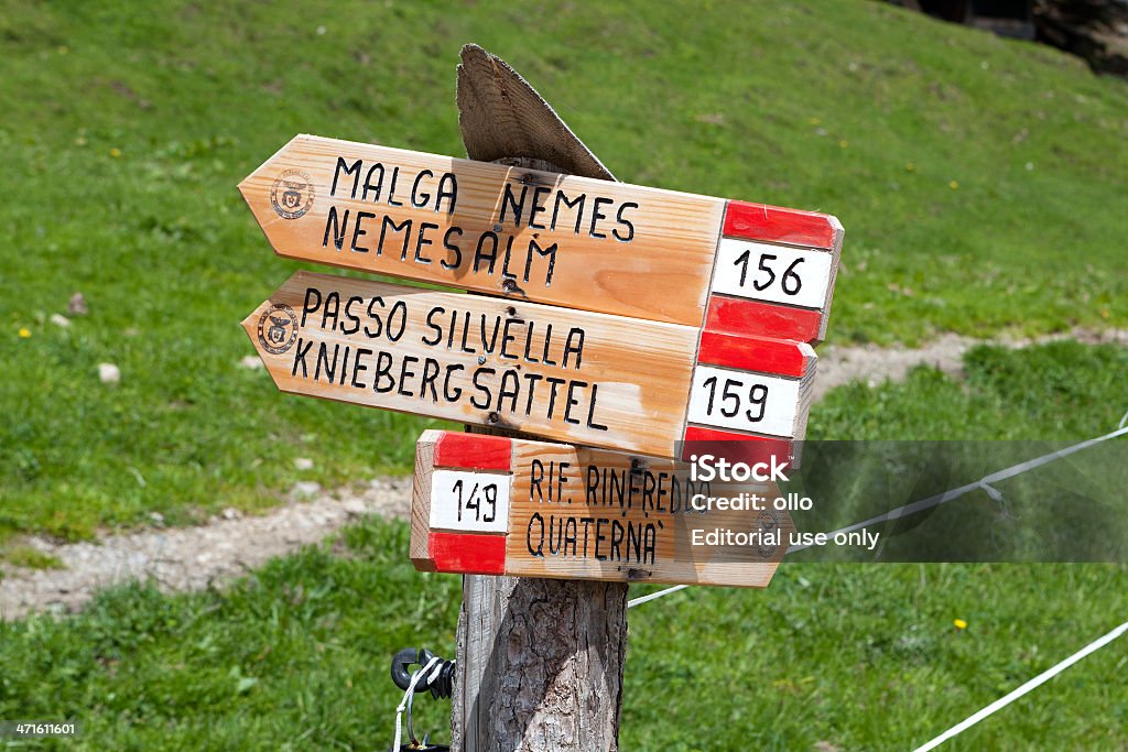 Panneau. Haut-Adige, Dolomites - Photo de Alpes européennes libre de droits