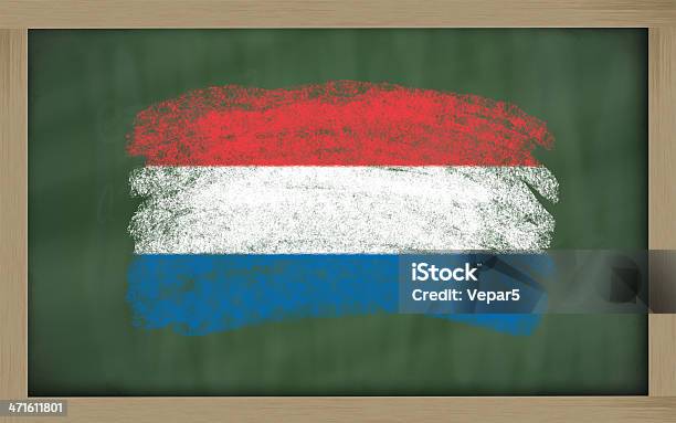 Bandiera Nazionale Di Holland Sulla Lavagna Dipinta Con Gesso - Fotografie stock e altre immagini di Aula