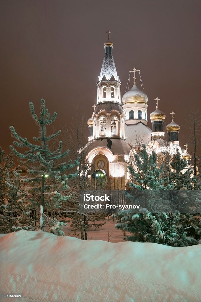 En hiver, Church, West Sibérie. - Photo de Architecture libre de droits
