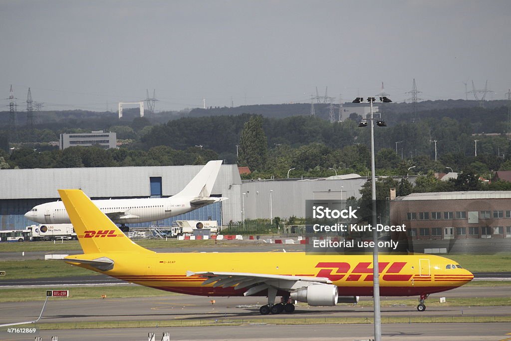 DHL Flugzeug Training flight - Lizenzfrei Region Brüssel-Hauptstadt Stock-Foto