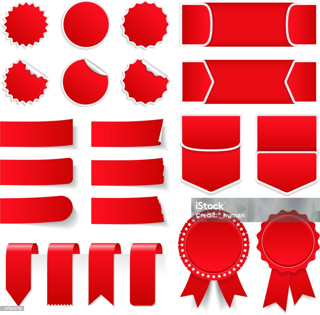 Red Price Tags And Stickers Stock Illustration - Download Image Now - Award  Ribbon, Red, Price Tag - iStock