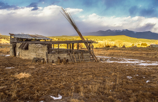 Rural scene in the mountains of Northern New Mexico.