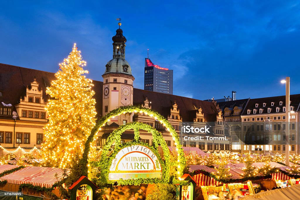 크리스마스 시장, 독일 라이프치히 - 로열티 프리 라이프치히 스톡 사진