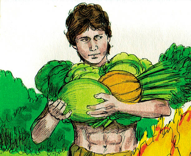 Adam and Eve had two sons. They named them Cain, the oldest, and Abel. When the boys grew up, Abel became a shepherd and Cain became a farmer. One day the two sons brought sacrifices (gifts) to the Lord. Cain’s offering was something he had grown. Abel’s was a lamb. The Lord was pleased with Abel’s offering. But he was not pleased with Cain’s. This made Cain very angry. The Lord said to Cain, “Why are you so angry? If you had done the right thing, I would have been pleased with you as well. Sin is trying to get the best of you, be careful!” Cain paid no attention to the warning of the Lord. One day while Cain and Abel were out in the fields, Cain attacked Abel and killed him. The Lord said to Cain, “Where is your bother Abel?” “How should I know?” Cain replied angrily. “Am I my brother’s keeper?” But the Lord said, “Cain, I know you have murdered your brother. Because of that you will not be able to get the ground to grow anything. You will be a homeless wanderer!” Cain cried, “This punishment is too much! I won’t be able to stand it. I have to go away from this land and from you—whoever sees me will kill me!” So the Lord put a mark on Cain so no one would kill him. Then Cain went away and lived in the land of Nod, which means “Wandering.” Thus Cain was punished for his sin. After Cain killed his brother and was sent away, Adam and Eve had many other children.