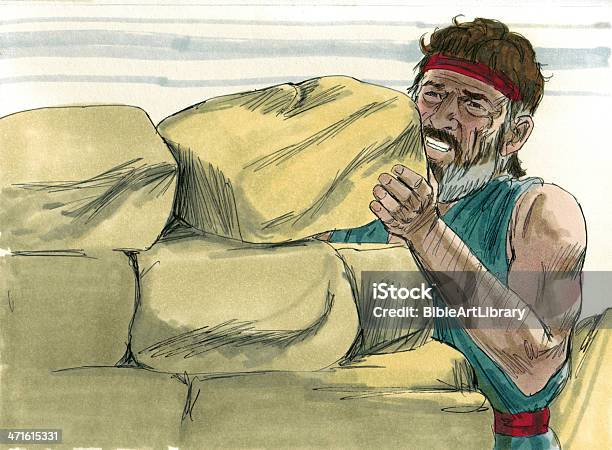 Jacob Builds An Altar At Bethel Stock Photo - Download Image Now - Animal Hair, Arrow - Bow and Arrow, Beard