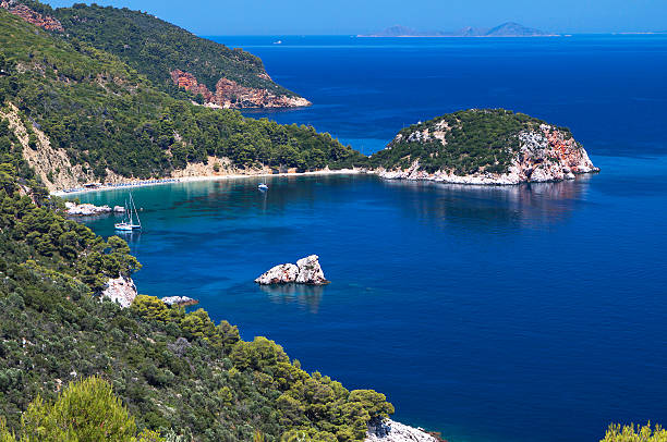 Stafilos bay at Skopelos island in Greece