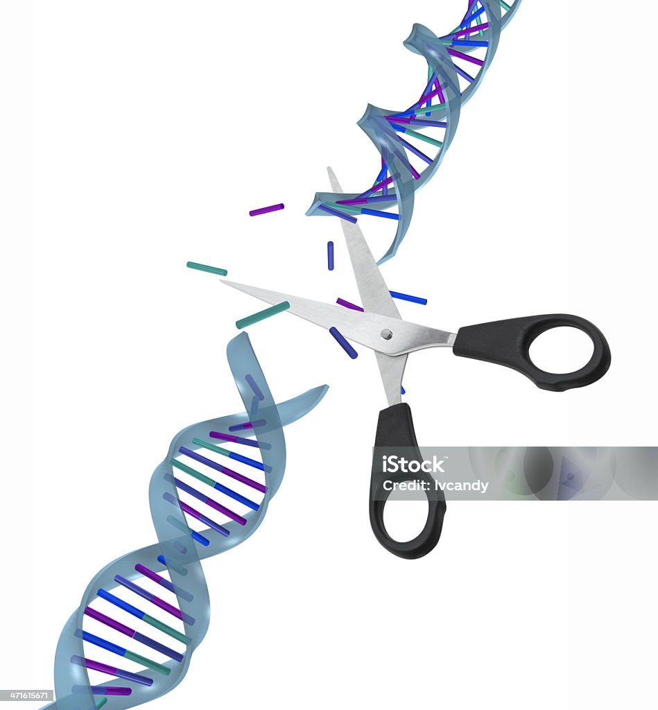ADN fractura molecular - Royalty-free Tesoura Foto de stock