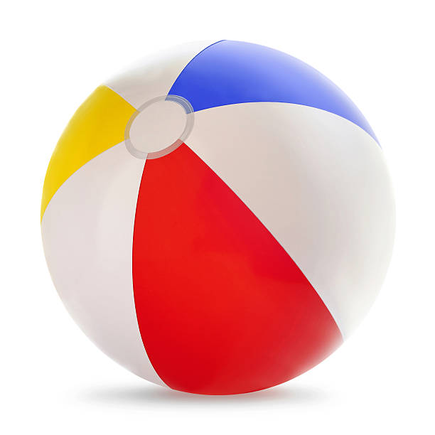 beach ball - beach ball toy inflatable red stock-fotos und bilder