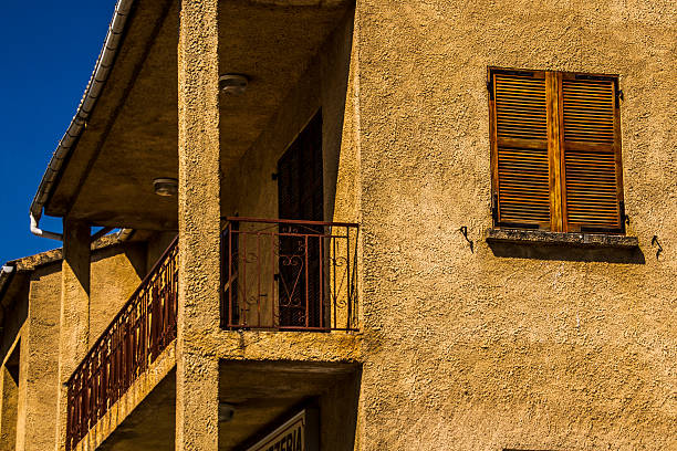 House in warm sunlight, Corsica stock photo