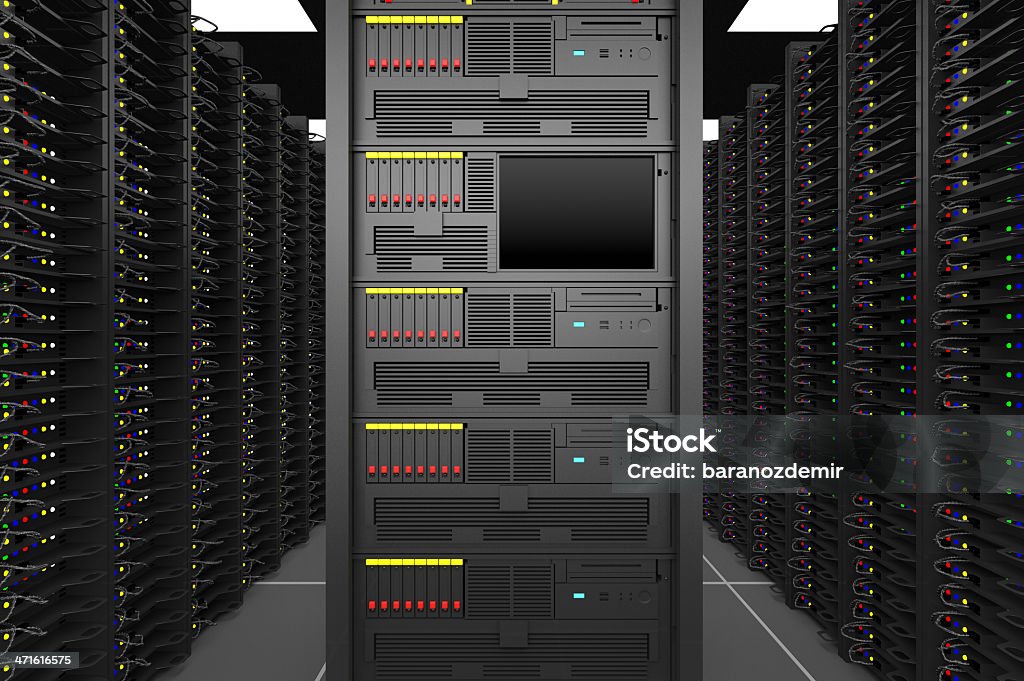 Hi-Tech centro de datos - Foto de stock de Aparato de telecomunicación libre de derechos