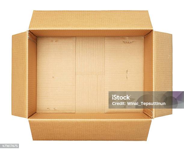 Картонная Коробка Box — стоковые фотографии и другие картинки Без людей - Без людей, Бумага, Внутри