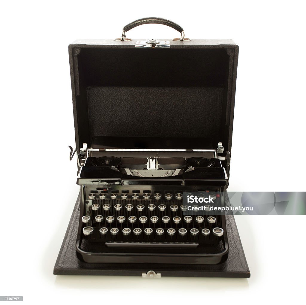 Alte Schreibmaschine auf Weiß - Lizenzfrei 1940-1949 Stock-Foto