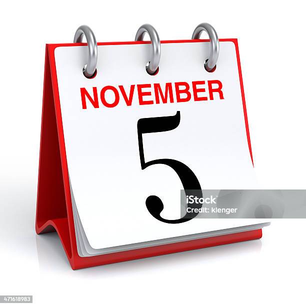 November Calendar Stock Photo - Download Image Now - November, Number 5, Calendar