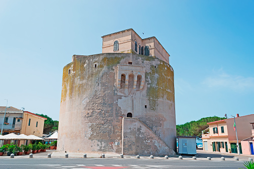 big tower in Torregrande, Sardinia
