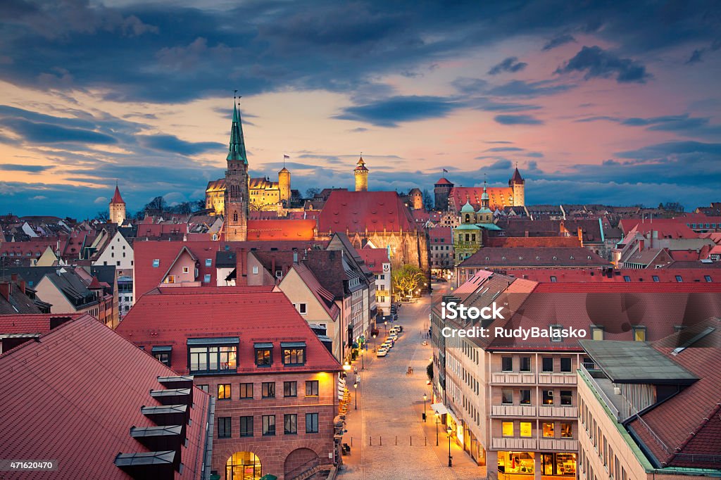 Nuremberg. Image of historic downtown of Nuremberg, Germany at sunset. Nuremberg Stock Photo