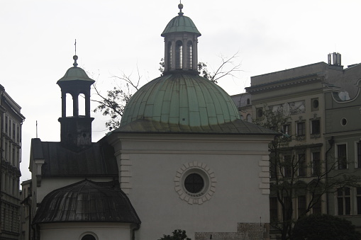 The cathedral in Lviv city during blackout after russian missile strike  in November 2022