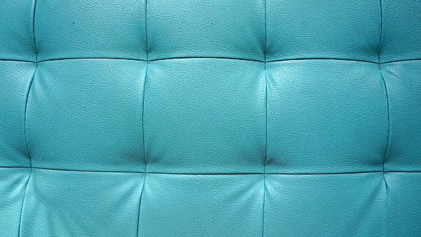 istock Closeup texture of vintage blue leather sofa for background 471620997
