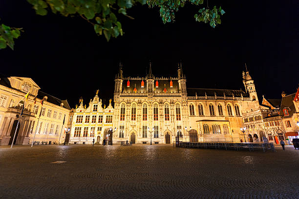 istock Burg Square in Bruges at night, Belgium 471621246