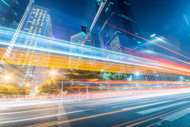 istock Traffic on a street at night 471623527