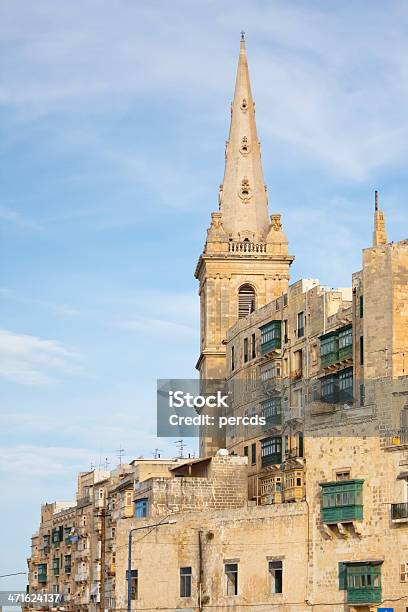 View Of La Valletta Malta Island Stock Photo - Download Image Now - Apartment, Architecture, Bell Tower - Tower