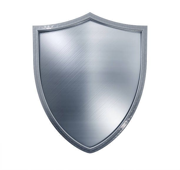 Metal Shield Metal shield isolated on white. shield photos stock pictures, royalty-free photos & images