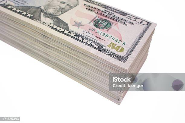 Pila De Cincuenta Dólares Foto de stock y más banco de imágenes de Billete de banco - Billete de banco, Billete de cincuenta dólares estadounidense, Billete de dólar estadounidense
