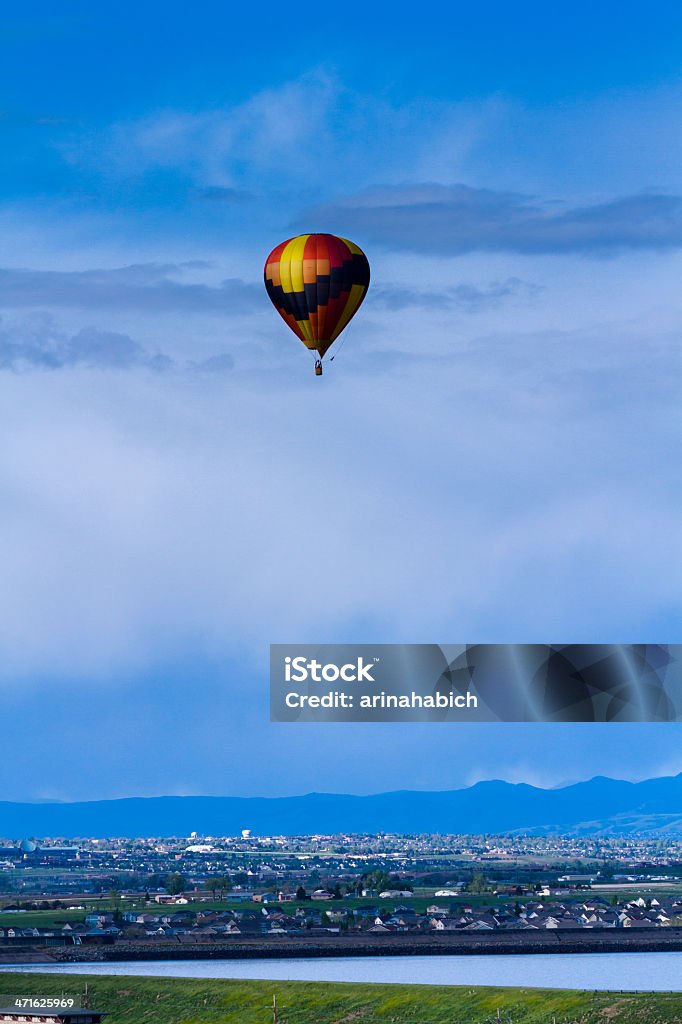 Heißluftballon - Lizenzfrei Ansicht aus erhöhter Perspektive Stock-Foto