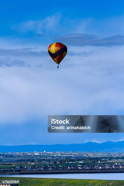 Heißluftballon Stockfoto und mehr Bilder von Ansicht aus erhöhter Perspektive - Ansicht aus erhöhter Perspektive, Blau, Bunt - Farbton