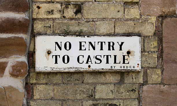 istock No Entry To Castle Sign 471627187