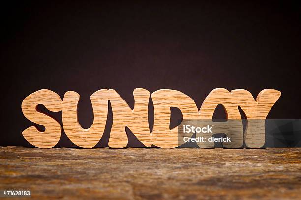 Day Of The Week Sunday Stock Photo - Download Image Now - Alphabet, Close-up, Copy Space